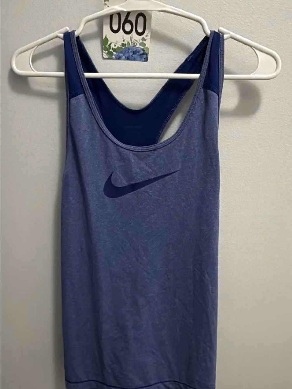 Nike Women's Navy and Heather Blue Racerback Tank